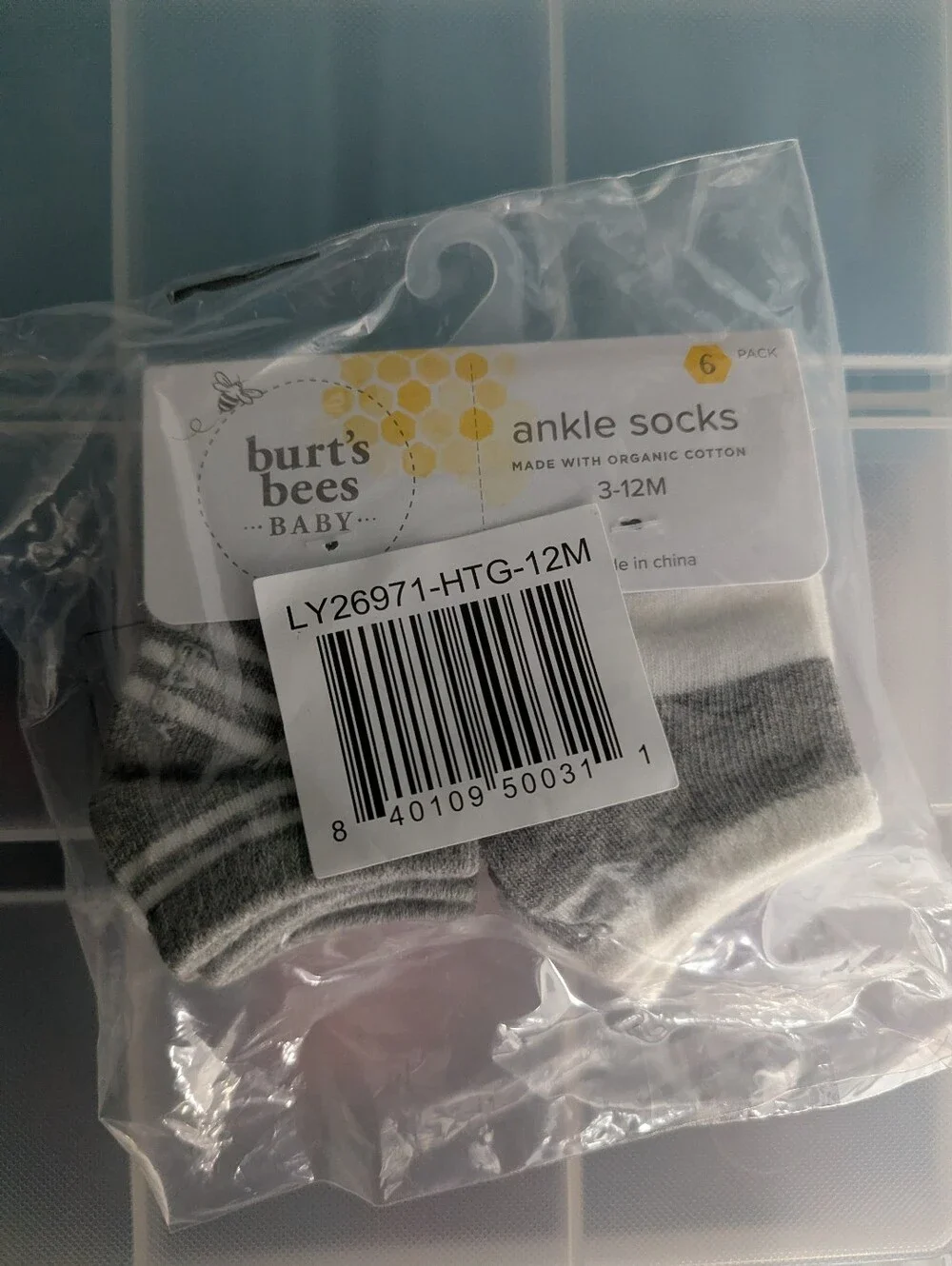 4 for 25🔥 NWT Burt's Bees Baby Socks (6 x 6M)